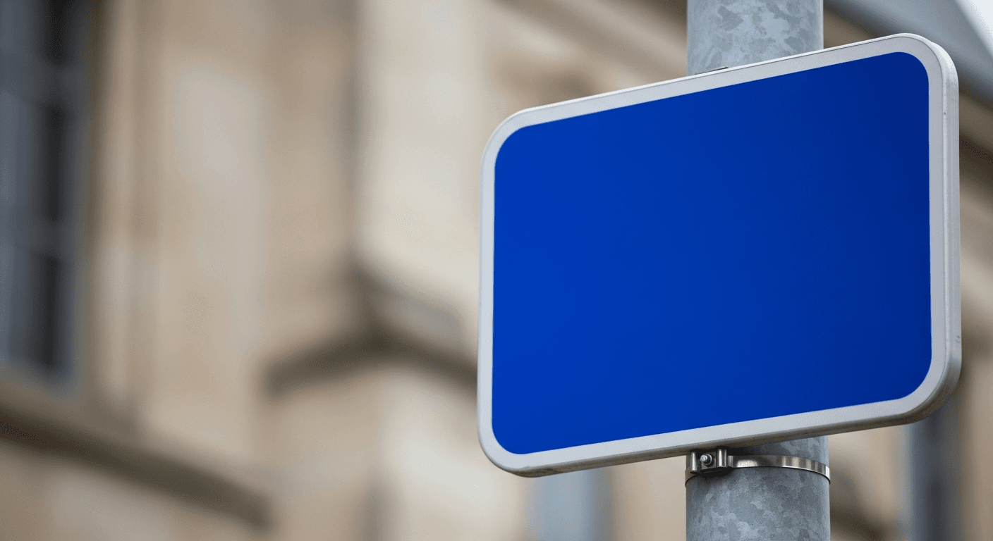 Panneau zone bleue stationnement Nevers centre-ville